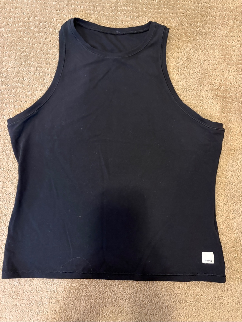 Vuori Black High-Neck Tank